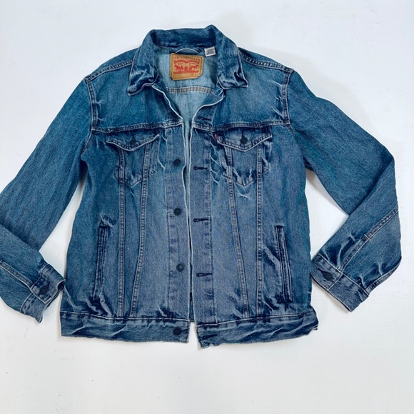 Vintage 90s Levi's Denim Jacket men's size L - Picture 9 of 11